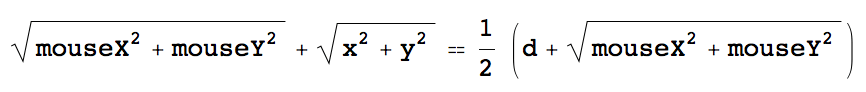 equation 1 redone with reducing distance